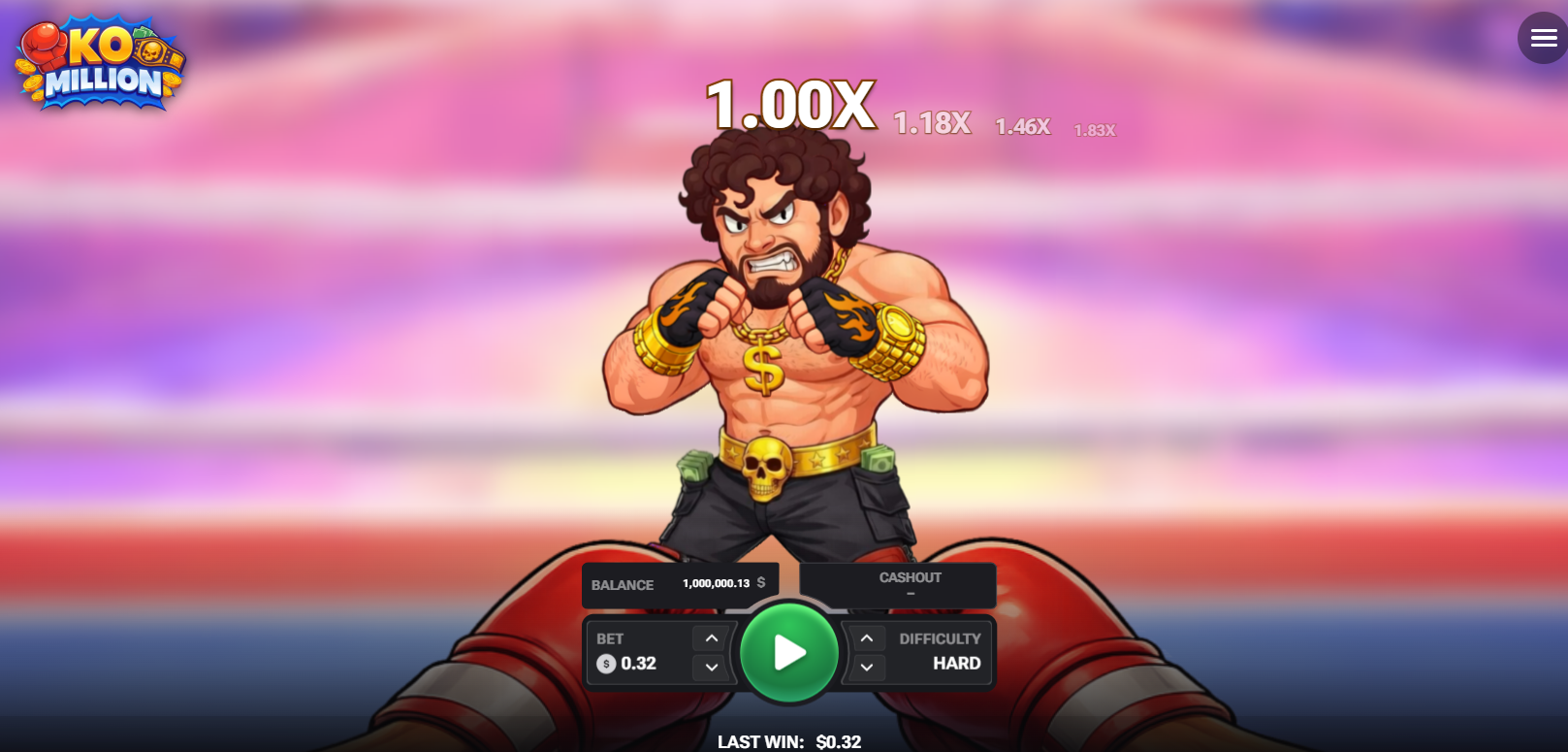 KO Million demo casino app bonus gioco d'azzardo, pugile sul ring con il moltiplicatore